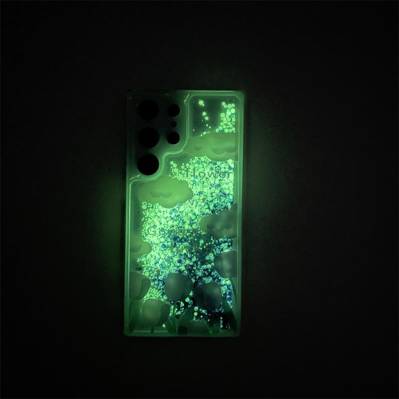 Luminous Flowing Sand Glitter Phone Case for Samsung S25 Ultra/S24/S23+/A36/A16/A34/A53.