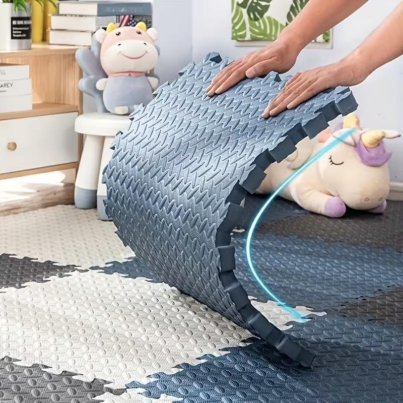 30x30cm EVA Kids Foam Play Mat Thickened Interlocking Puzzle Floor Mat for Crawling Bedroom Home Non Slip Soft Summer Carpet Rug