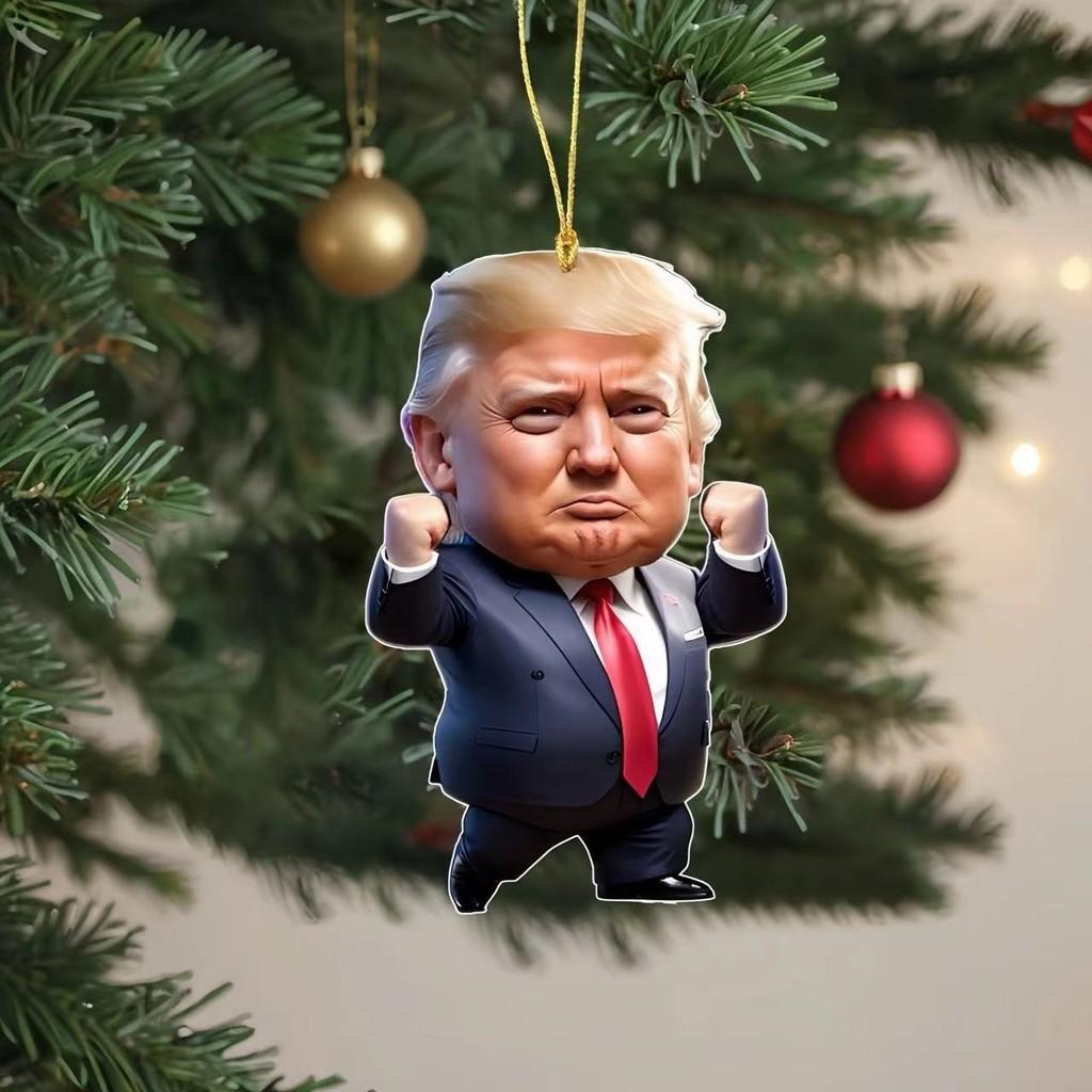 Christmas Donald Trump Ornament Holiday Tree Decoration Key Chain Pendant Car