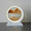 Sandscape Moving Sand Art Picture Quicksand Table Lamp Liquid Hourglass Dynamic Flowing Sand Painting Night Light Home Decor