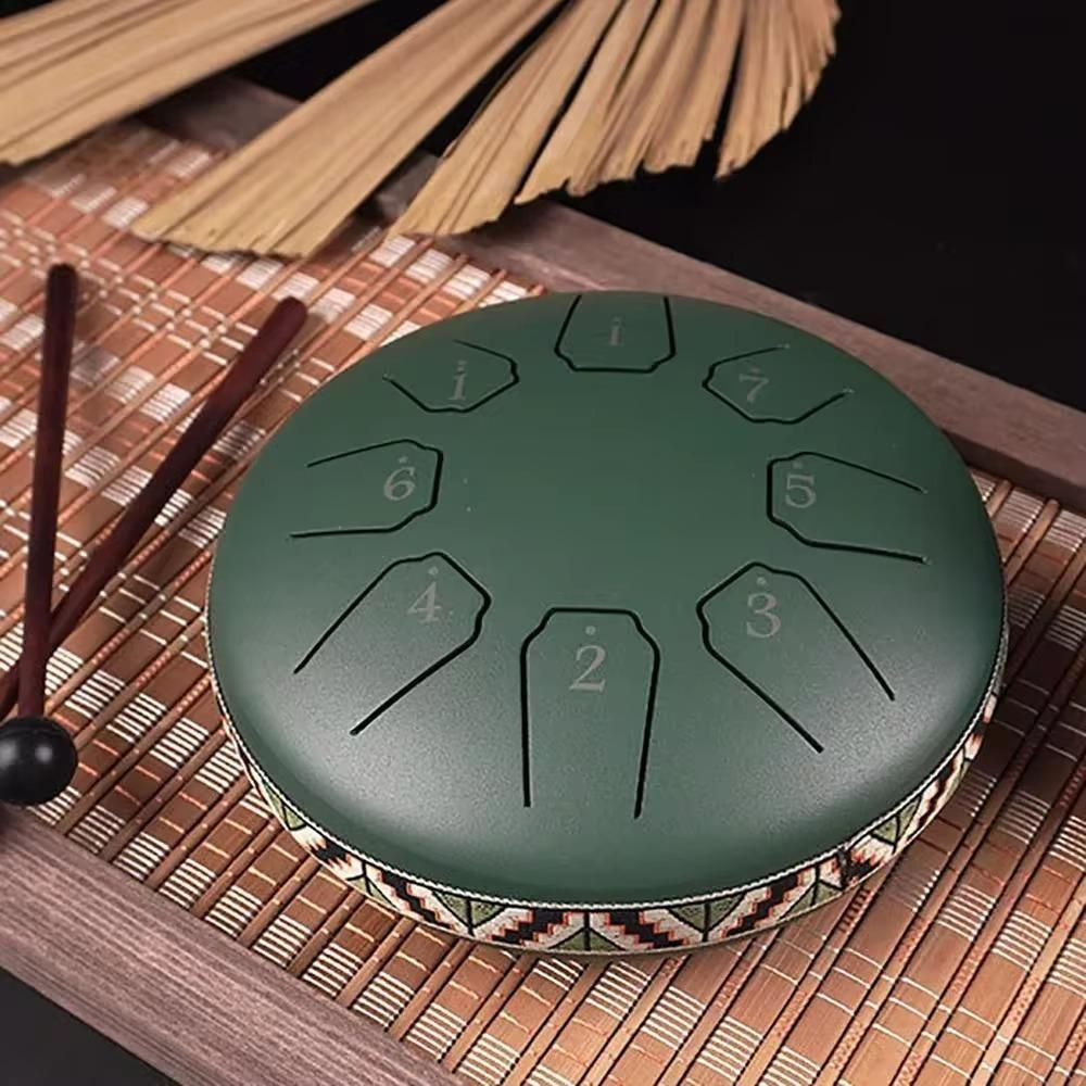 6 Inch 8 Note Drum Musical Percussion Instruments Portable Meditation Sound Therapy Accessories Lotus Drums