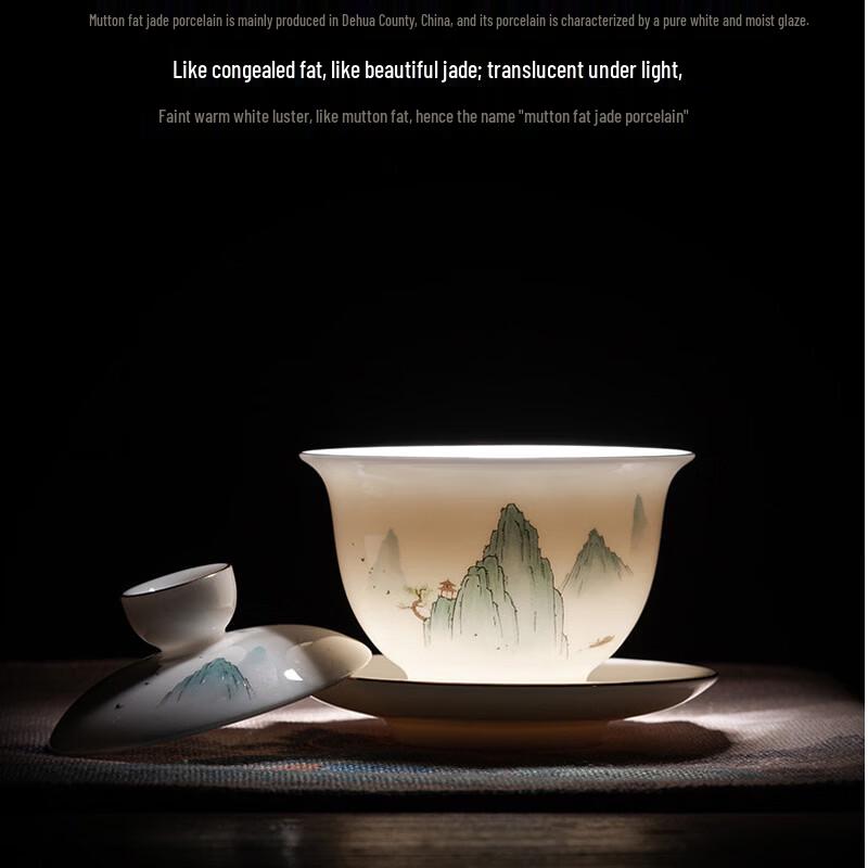 Handun 'First Sight Green Mountain' Ceramic Kung Fu Tea Set