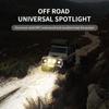 7 Inch Car LED Spotlight Angel Eyes Round DRL Headlight High Beam/Low Beam Auxiliary Work Light for Automobile SUV 4X4 Off Road Vehicle UTV