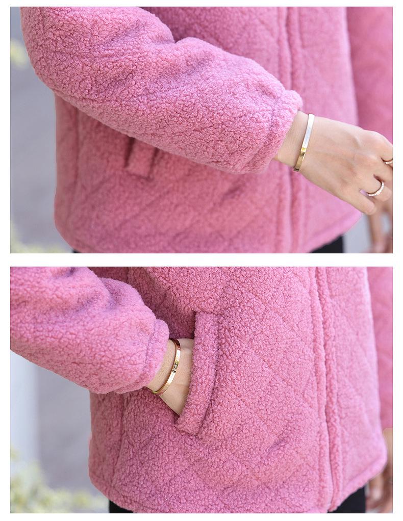 Women's Thickened Fleece-Lined Jacket: Mid-Aged & Elderly Fashion for Autumn/Winter