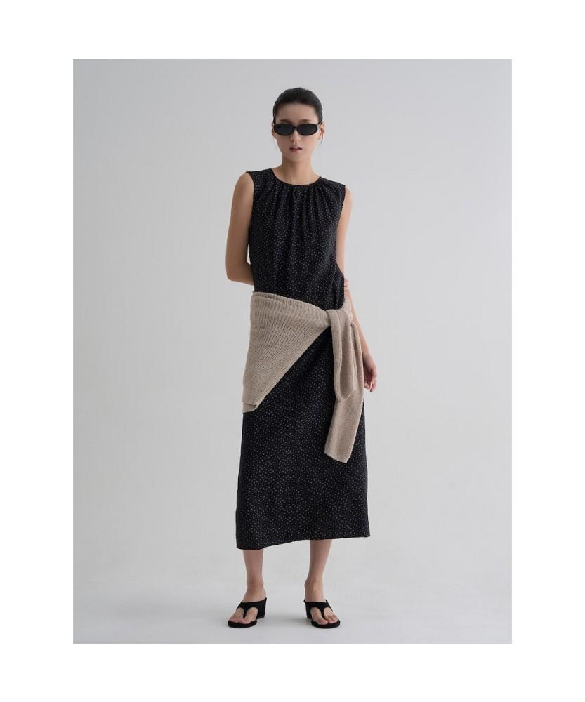 8SECONDS Sleeveless Dot Maxi Dress Black