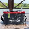 Portable EVA Folding Fish Bucket: Multi-Function Tackle Box & Fish Keeper with Shoulder Strap
