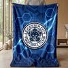 Leicester City Football Print Flannel Blanket, Soft Warm Lightweight Throw Blanket for Sofa Bed Camping