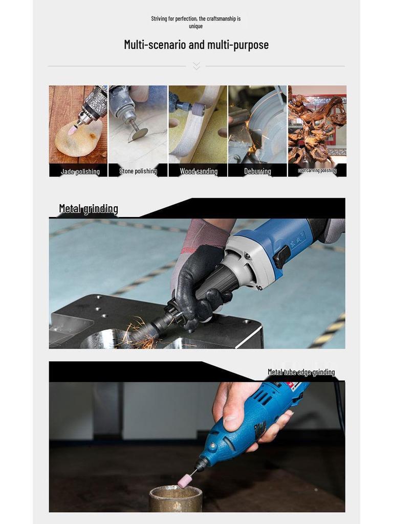 220V Electric Grinder & Polisher for Wood Carving and Internal Grinding