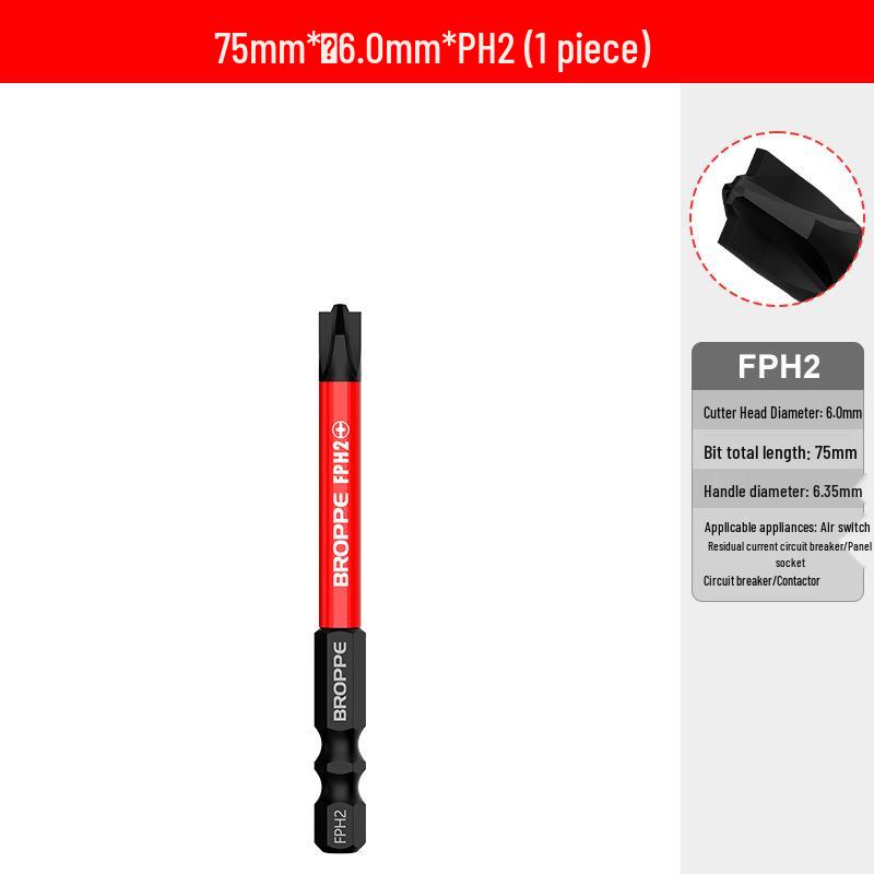 Verbesserter magnetischer, rutschfester Elektriker-Schraubendreherbit für Luft- und Schalttafelschalter