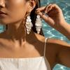 Orecchini Pendenti a Disco con Conchiglia Traslucida Mermaidcore per Donna Stile Boho Carillon a Vento Cascata Sensoriali Statement Gioielli Estivi Regalo