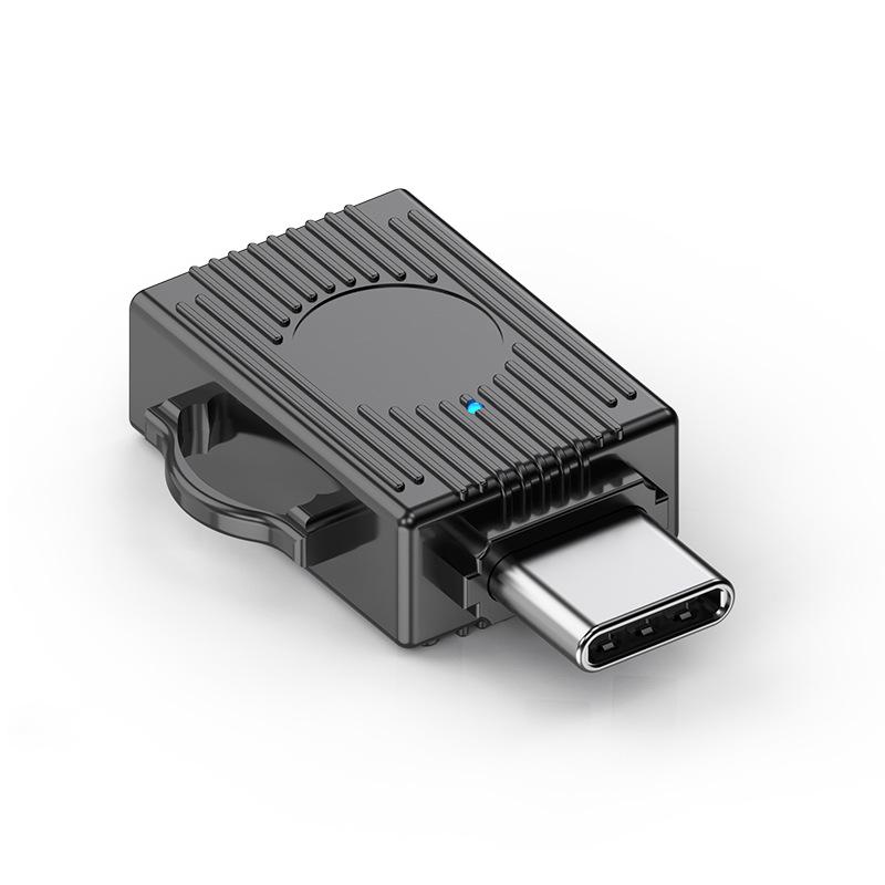 JS-103 USB to Type-C 3.0 Converter High Speed U Disk Zinc Alloy OTG Adapter for Laptop Computer
