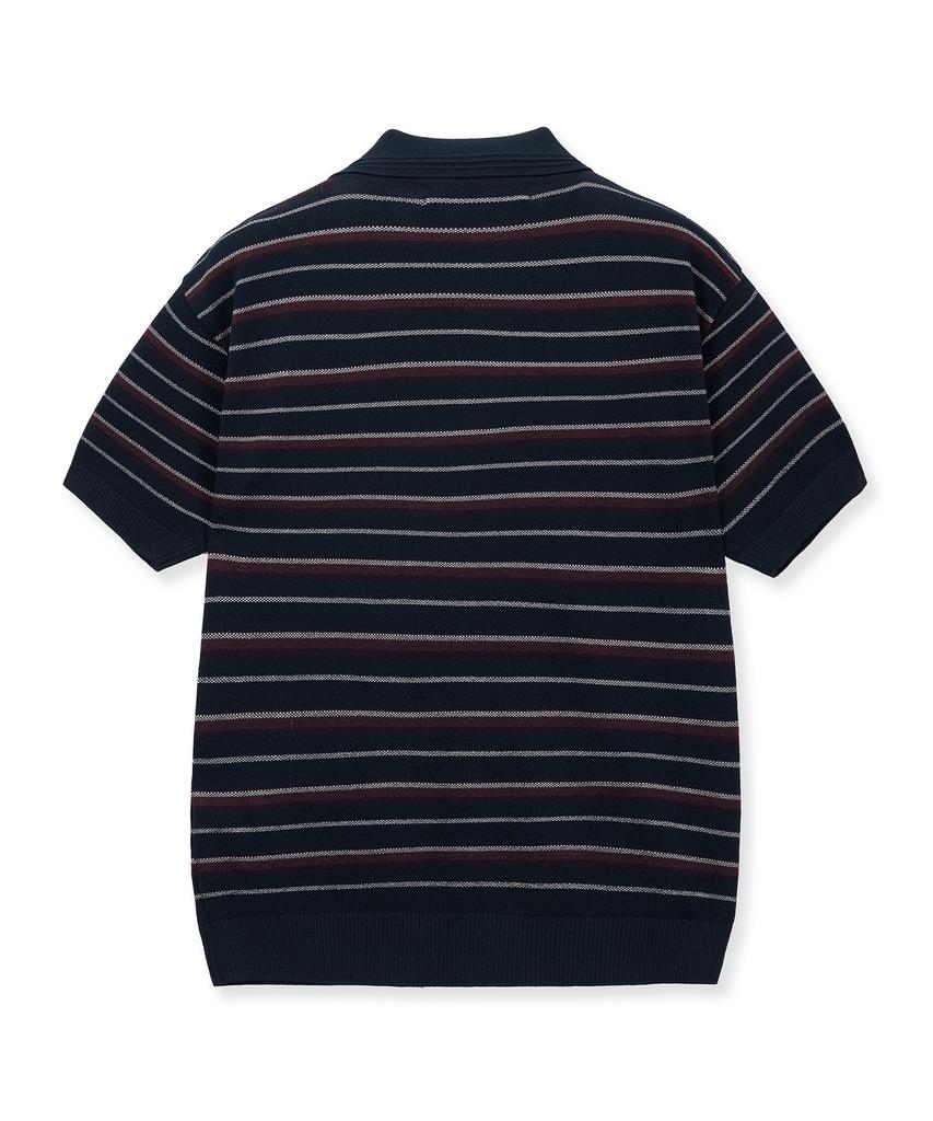 UNGIMMICK Preppy Knit Polo Shirt (Navy)