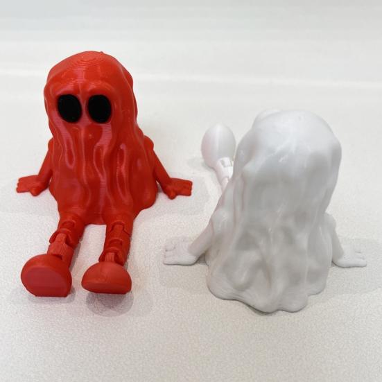 3D Printed Ornament with Moving Joints Ghost Shape Statue Crack-resistant PLA Material Decoration Halloween Gift