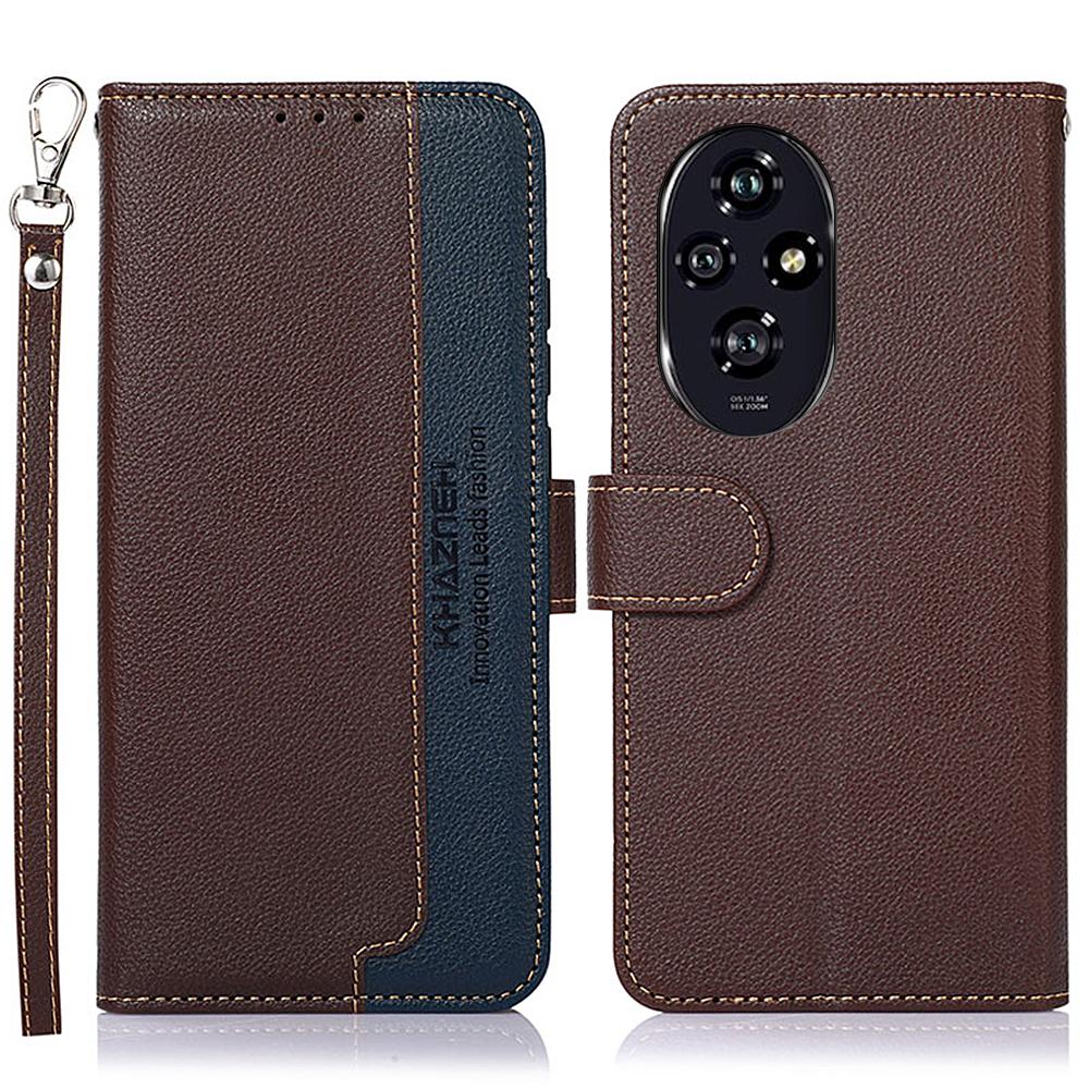 KHAZNEH For Honor 200 Pro 5G Case RFID Blocking Leather Wallet Phone Cover