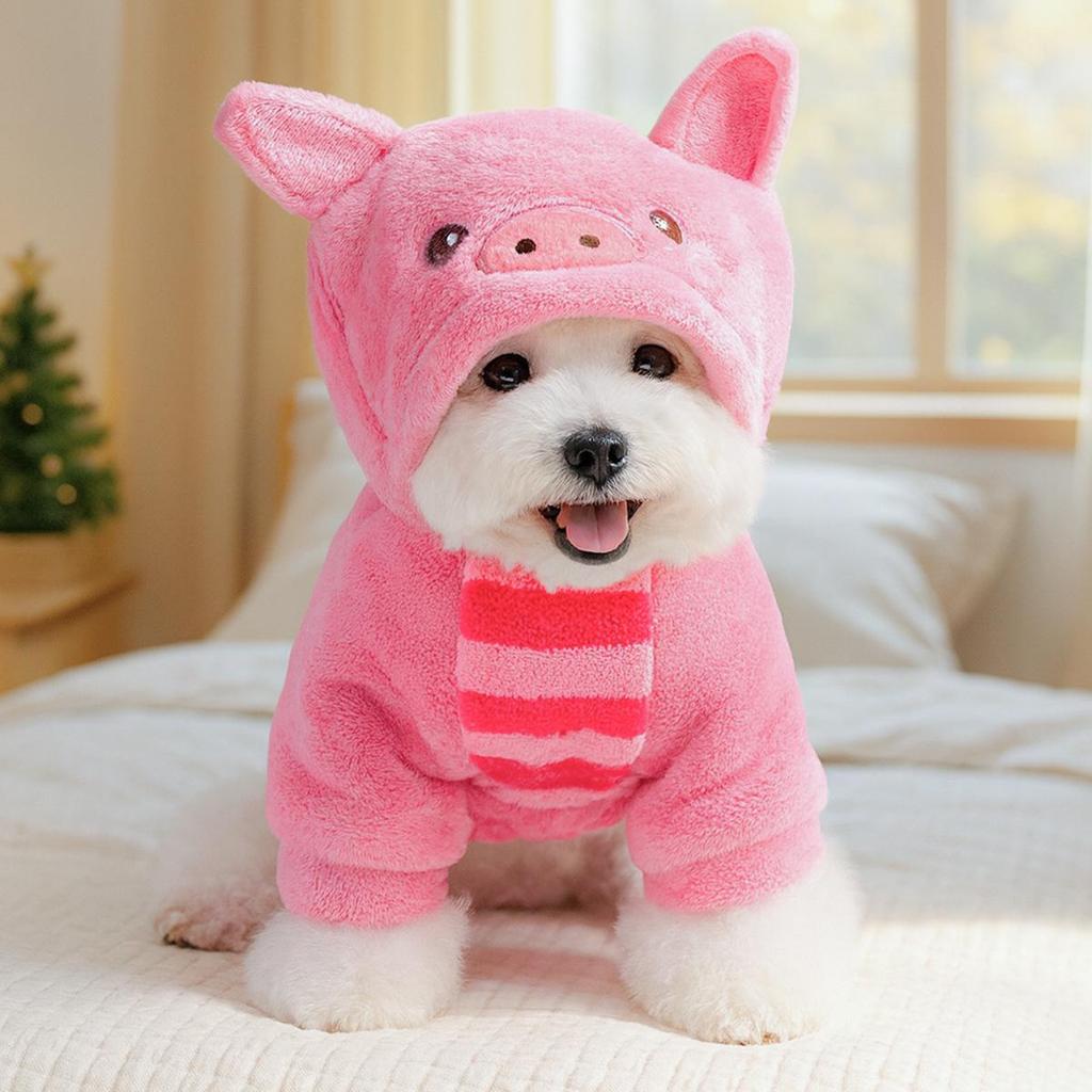 PETCIRCLE Podzimní/Zimní Teplé Oblečení pro Domácí Mazlíčky s Plus Sametem - Cosplay Kolekce pro Psy a Kočky
