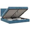 Ottoman Bed with Mattress Dark Blue 200 X 200 Cm Velvet