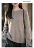 Red Sequined Double-Strand Brushed Wool Sweater - Autumn/Winter Korean Style, Soft Knitwear for Women