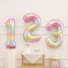 40 Inch Gradual Change Star Birthday Digital Balloon Baby Children'S First Year Party Photo Props Decorations