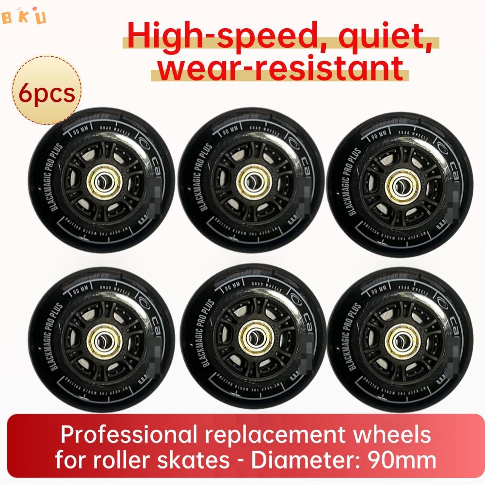 90mm (3.5") Replacement Wheels: High Elastic, Quiet, Wear-Resistant – For Skates, Luggage, Kids' Scooters