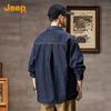 JEEP Men's Casual Denim Long-Sleeve Shirt