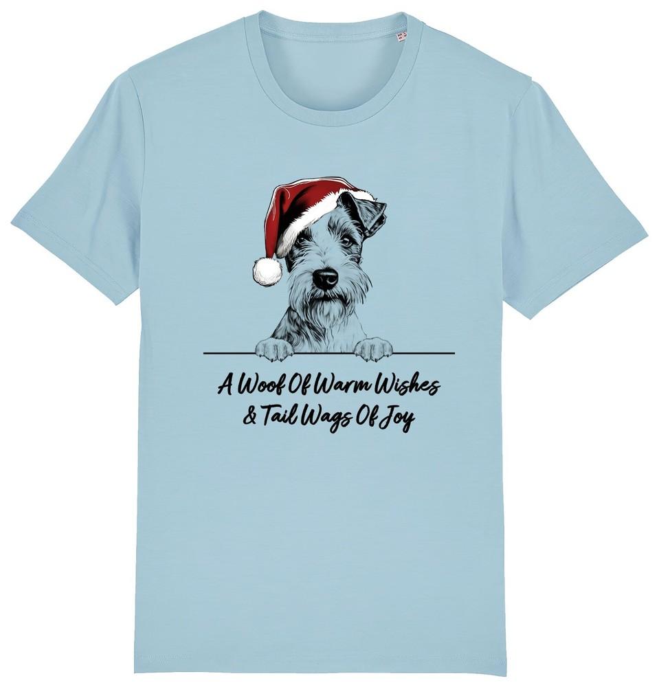 

WIRE FOX TERRIER Christmas Dog T-Shirt Adults Kids Woof Wishes Tail Wags Xmas 4XL