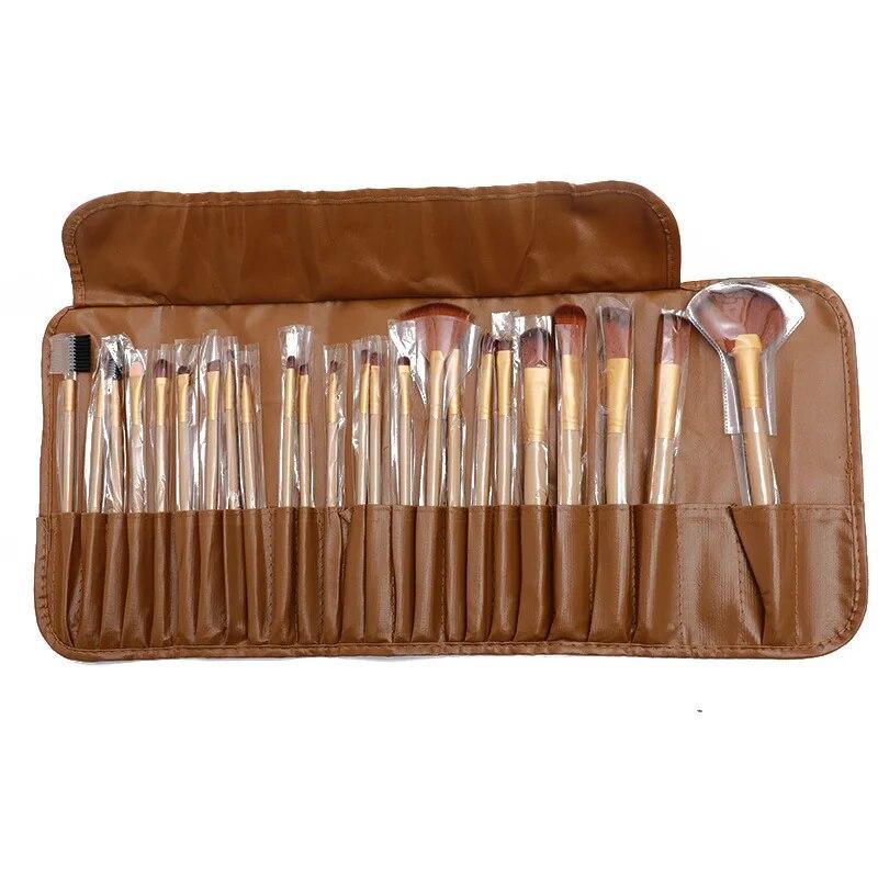24pcs Makeup Brush Set Professional Makeup Cover Brush Complete Set of Makeup Tools Eye Shadow Brush Soft Brush Package Portable