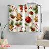 2pcs,2D Plane Printing Light Filtering Curtains Christmas Baubles Gingerbread Holiday Festive 100% Polyester (without Rod)