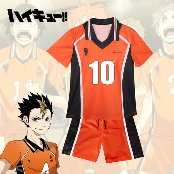 Haikyuu!! Keiji Akaashi & Kotaro Bokuto Men's Campus Sports Cosplay Costume – Short Sleeve Set