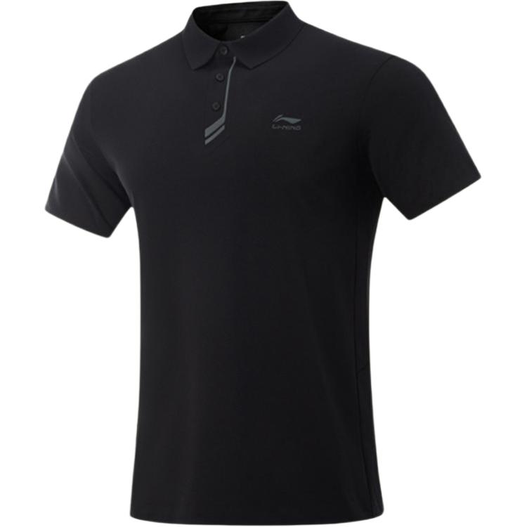 Li Ning Glory Series Sports Fashion Versatile Casual Breathable Letter Short Sleeve Polo Shirt Men Polo Shirts White APLV673-1