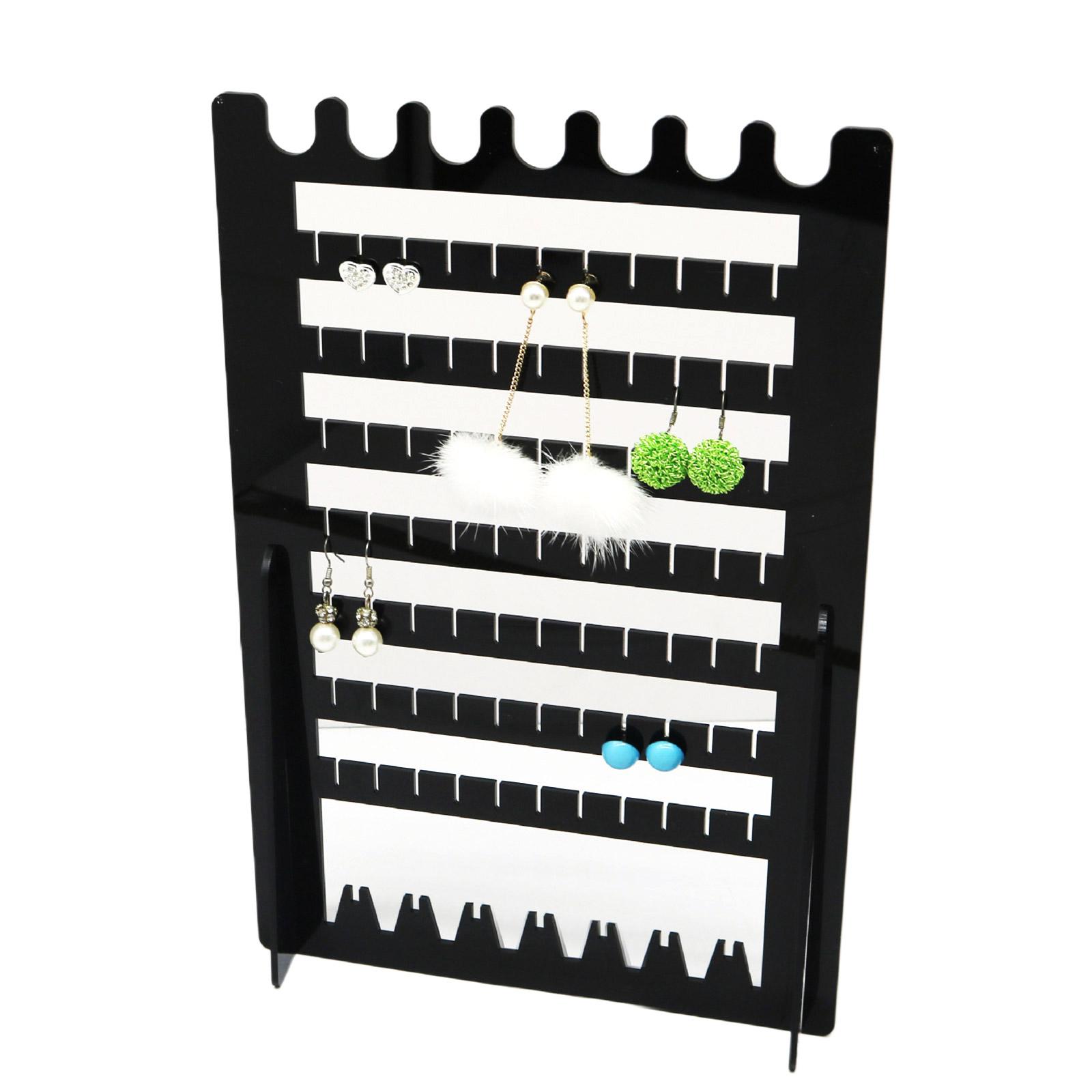 Black Earring Display Organiser Jewelry Rack Stand Earrings Showcase Studs 1
