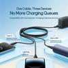 BASEUS Ultra-Fast One-For-Three Fast Charging Cable USB to Micro USB+Lightning+USB-C 3.5A 0.8m