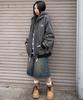 WEGO Workers Hooded Size Denim Sonata Blouson, Men's, L, Black,