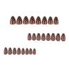 Brown Autumn/Winter White Polka Dot Almond-Shape Wearable Nails - Hot Selling Nail Art Tips