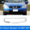 Front Bumper Grille Racing Grill Trim Frame For Nissan Qashqai J10 2007-2009 2010 2011 Chrome Exterior Accessories Car Styling