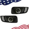 For 1999-2000 Honda Civic Clear Lens LED Halo Projector Fog Lights Lamps DRL