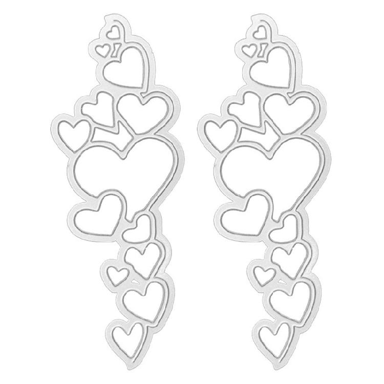 

2 Pcs Heart Lace Border Die Cuts Heart Lace Cutting Dies DIY Cards Photo Decor 1