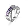 Hot-Selling Zircon Cross Jewelry Ring for Weddings & Ladies