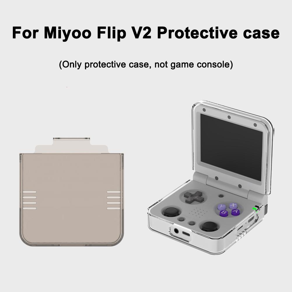Transparent PC Hard Case for Miyoo Flip V2/Miyoo Flip Shockproof Scratch-Resistant Non-Slip Premium Ultra-Clear Protective Cover