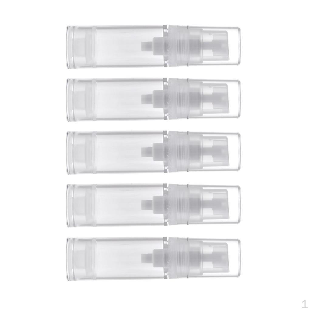

5x5 мл прозрачные бутылки с вакуумным насосом, контейнер для косметических лосьонов, тюбики, дозатор
