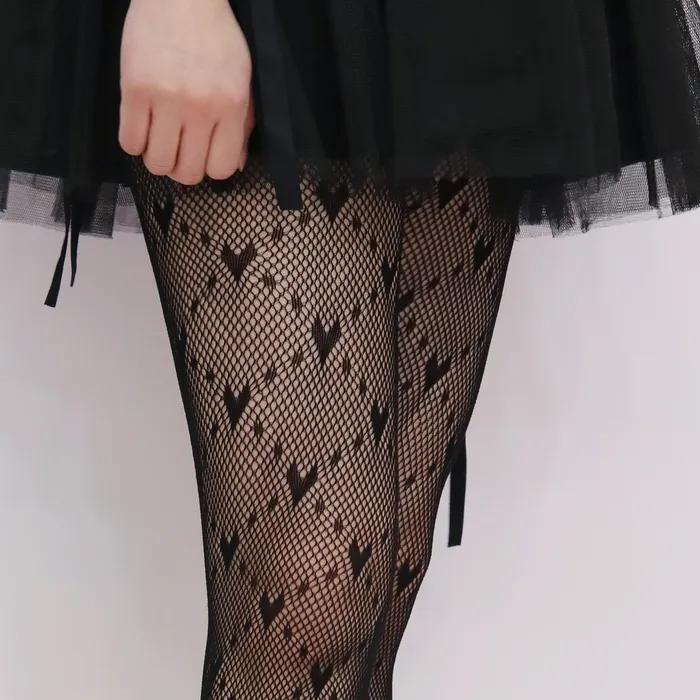 Heart Mesh Stockings (3 colors)
