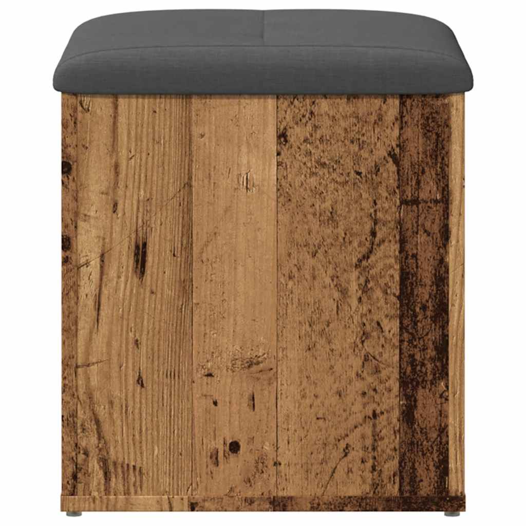 Storage Bench with Rustic Wood Look 42 x 42 x 45 cm Engineered Wood