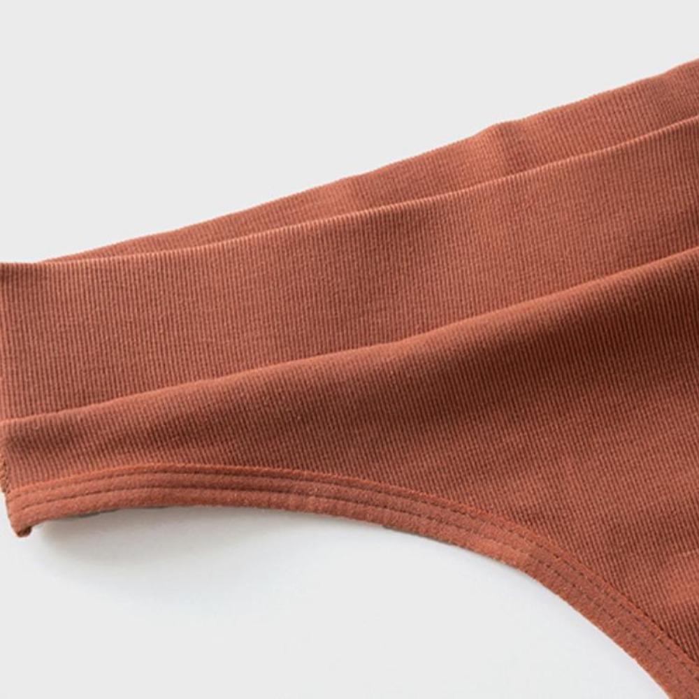 Slip da donna a vita bassa con forchetta alta in cotone perizoma in cotone traspirante per fitness sportivo
