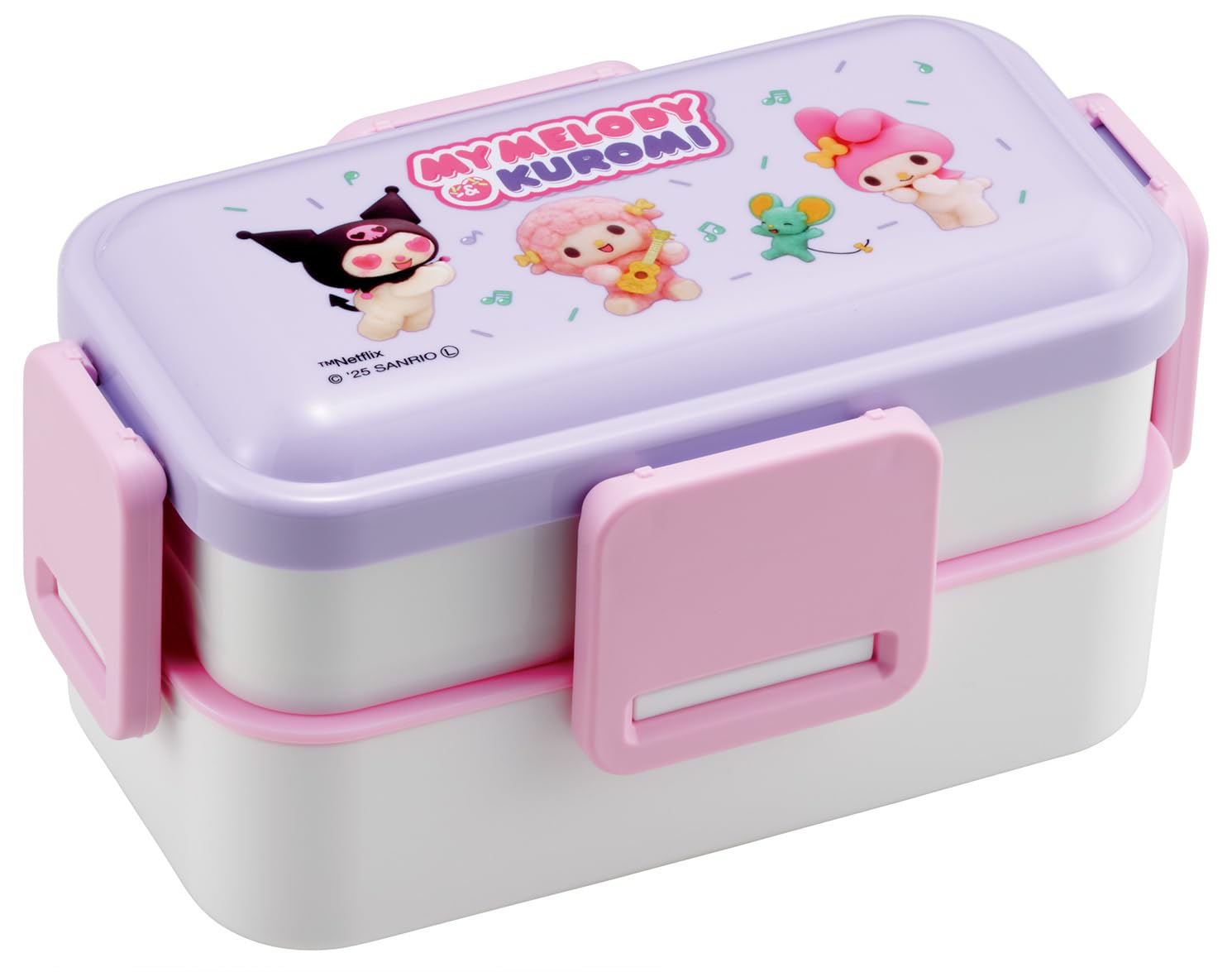 

Skater Bento Fluffy Made in Sanrio My Melody Kuromi Netflix Box, Serving, Two-Tier, 600ml, Japan, & Pattern, Girl s PFLW4-A