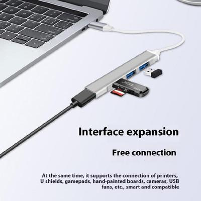 USB C Splitter Cable USB C/USB Male To 3xUSB2.0+1xUSB3.0 Data Transfer Docking Station for PC Keyboards Gaming Mouse