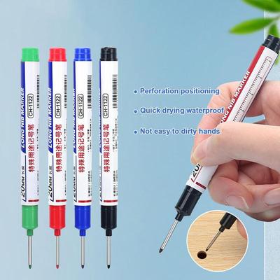 10pcs 20MM Red/Black/Blue Ink Long Head Markers Bathroom Woodworking Decoration Multi-purpose Deep Hole Marker Pens