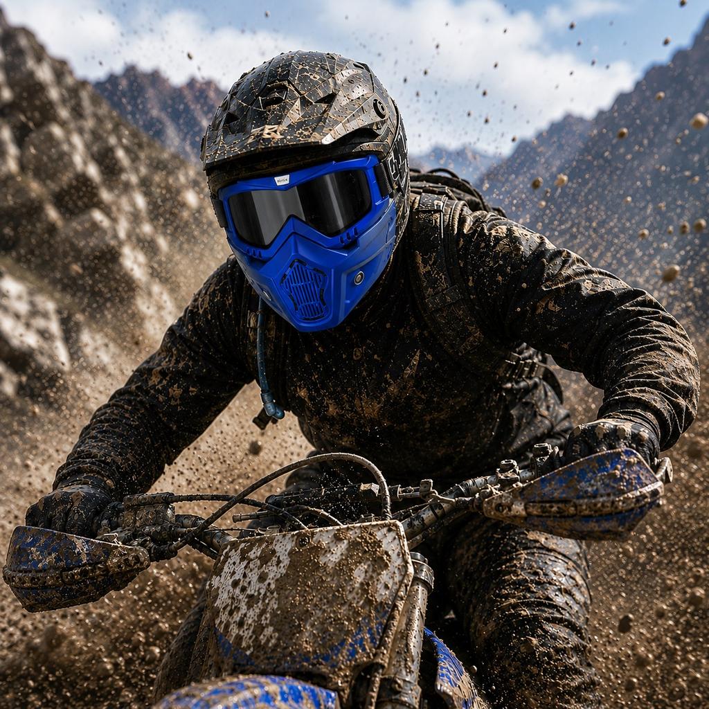 Adjustable Full Face Motorcycle Goggles Dustproof Breathable Motocross Glasses Protective Mask for Dirt Bike Off-road Riding2