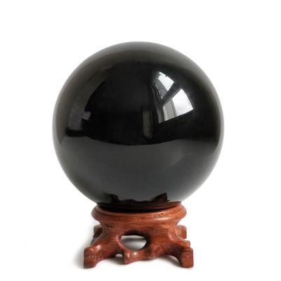 Obsidian Raw Stone, Round Crystal Ball, Natural Stone, Purification, Power Stone, Protection from Evil, Ornament, Healing, Good Luck, Popular Item