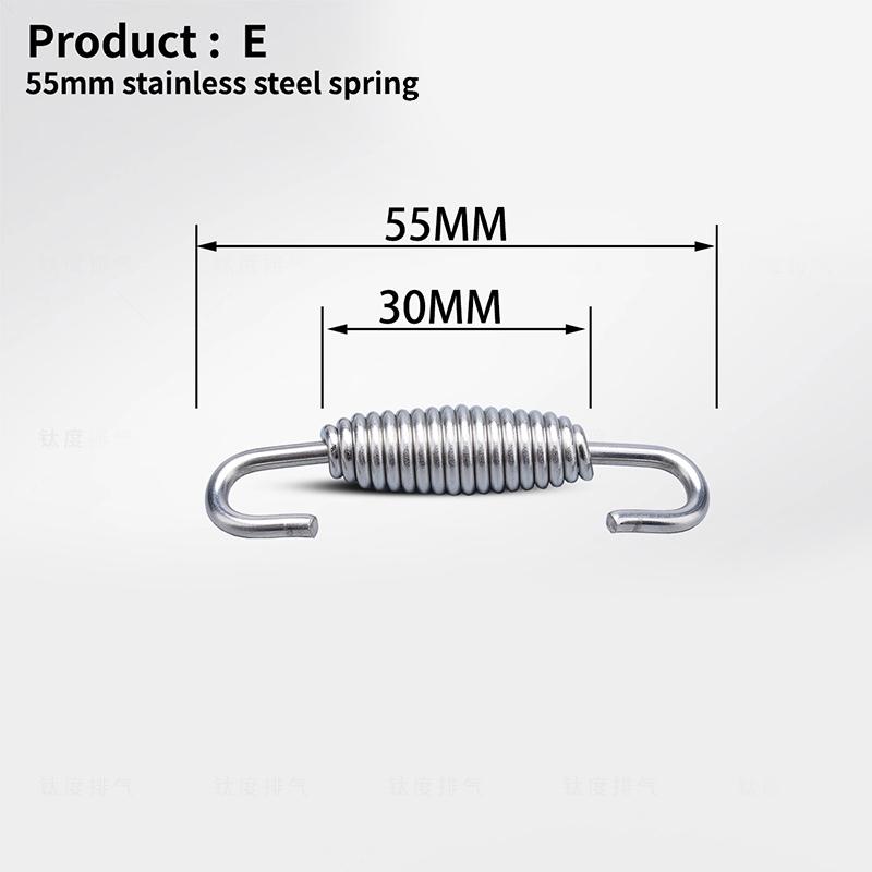 43mm-85mm Stainless Steel Rotatable Motorcycle Exhaust Spring Hooks For Front/Middle Link Pipe Muffler