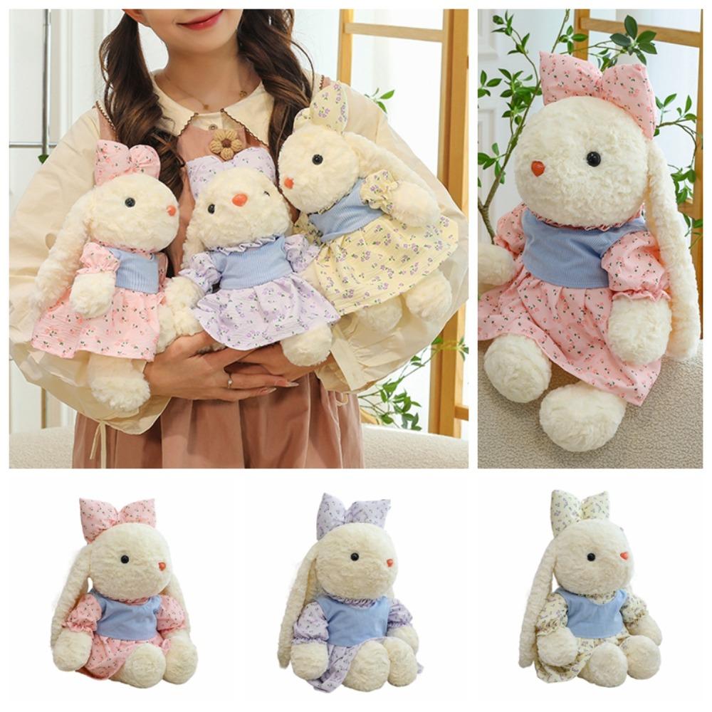 Cartoon Animal Animal Dressed Bunny Doll Colorful Dress Rabbit Soft Doll  Kids Boy Girl