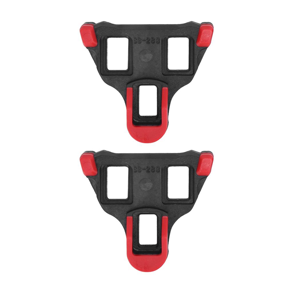 TB‑011 Universal Road Bike Cleats 6 Degree Float Self Locking Cycling Pedals Cleat SetBlack Red